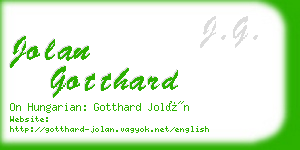 jolan gotthard business card